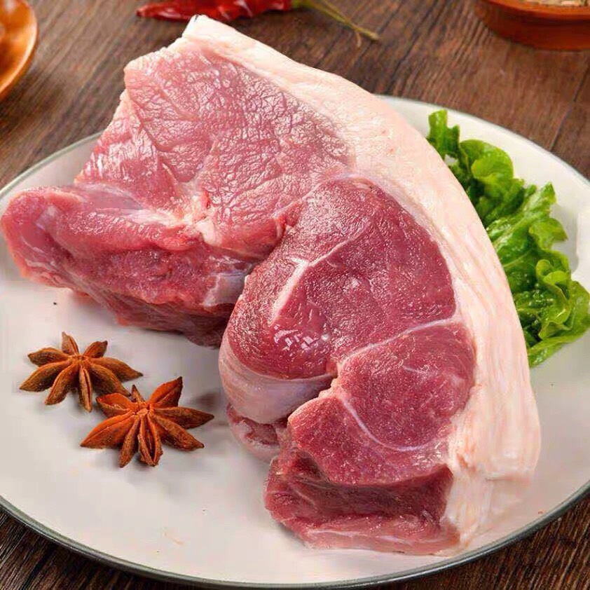 猪肉类  新鲜乡下土猪前腿肉带骨后腿肉猪肉批发冷冻发货顺丰速运