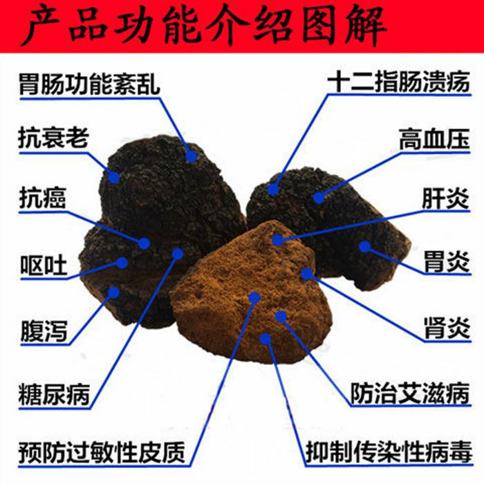 白桦茸桦树茸白桦树茸茶茸树泪桦褐孔菌500克正品泡水