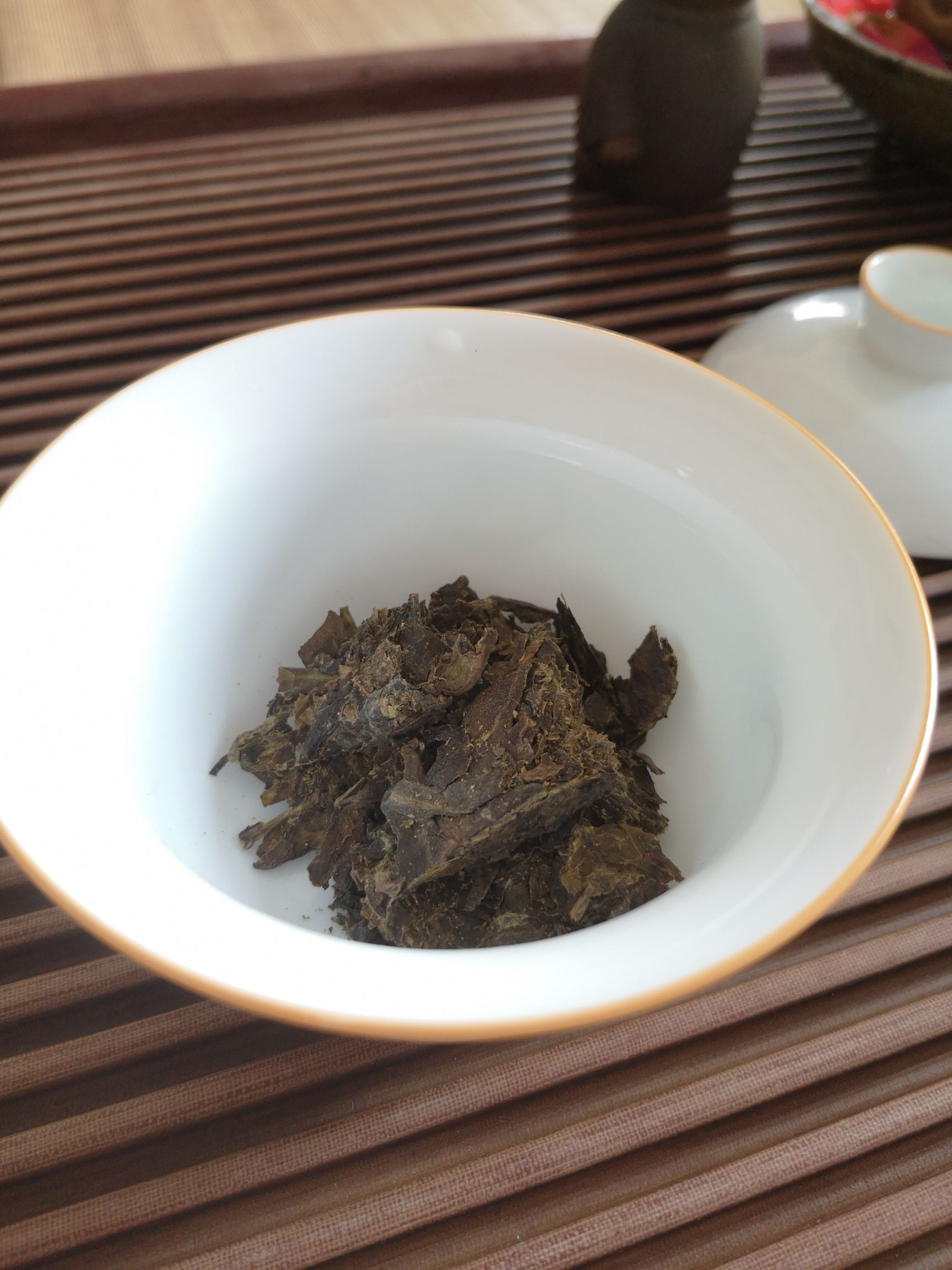 普洱茶砖 2007年布朗山老黄金叶砖250克
