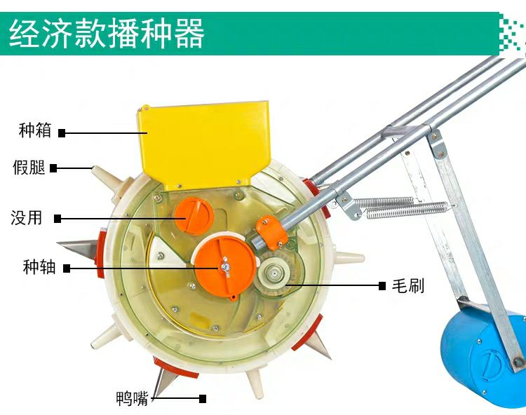 播种机手推式滚轮播种机器花生玉米大豆蔬菜种多功能点播机精