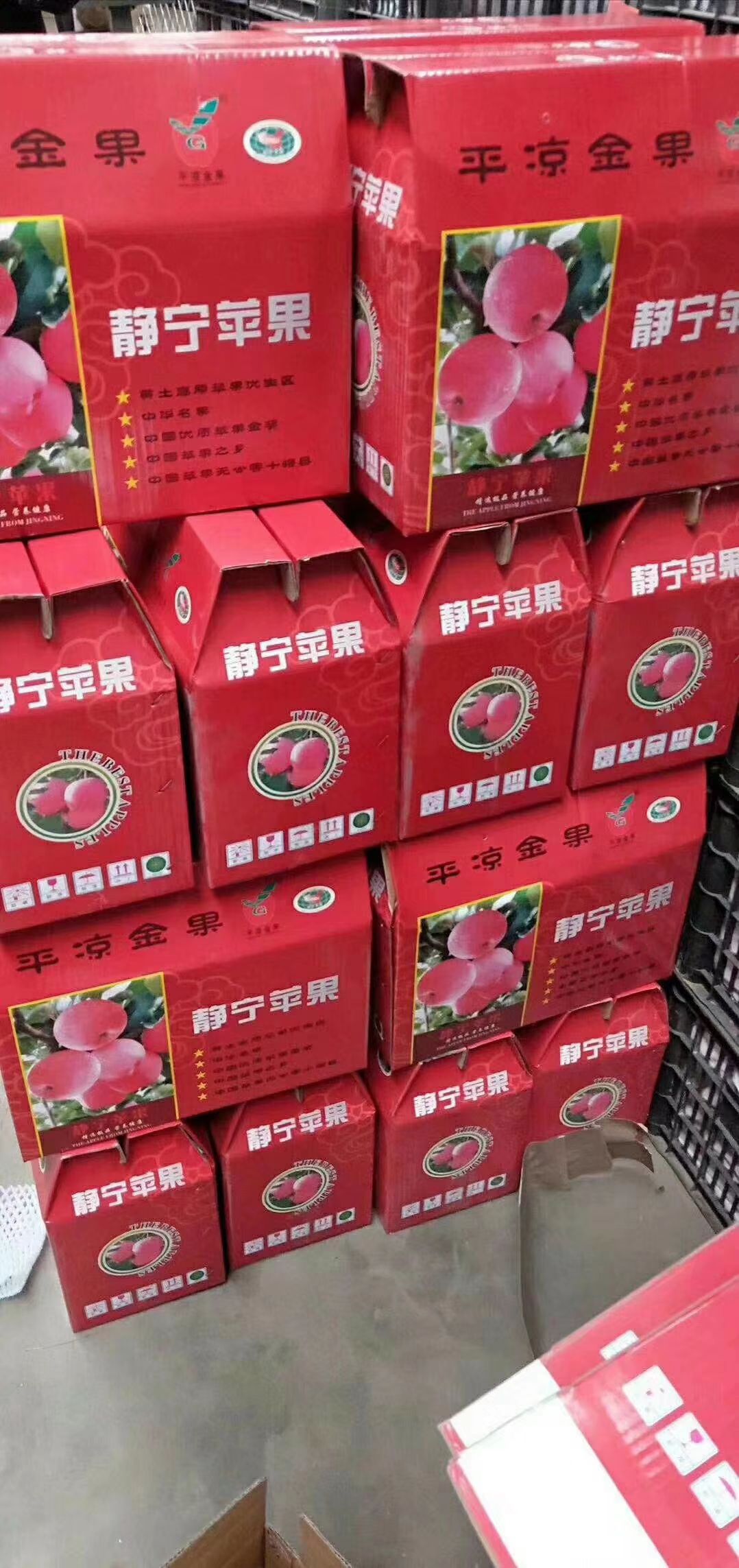 [红富士苹果批发]静宁水晶红富士苹果85mm精品果12颗精美礼盒装产地