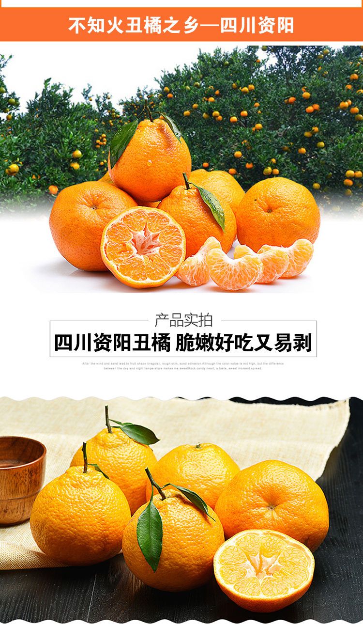 四川丑橘不知火丑柑丑八怪橘子水果批发新鲜水果耙耙柑桔子柑橘