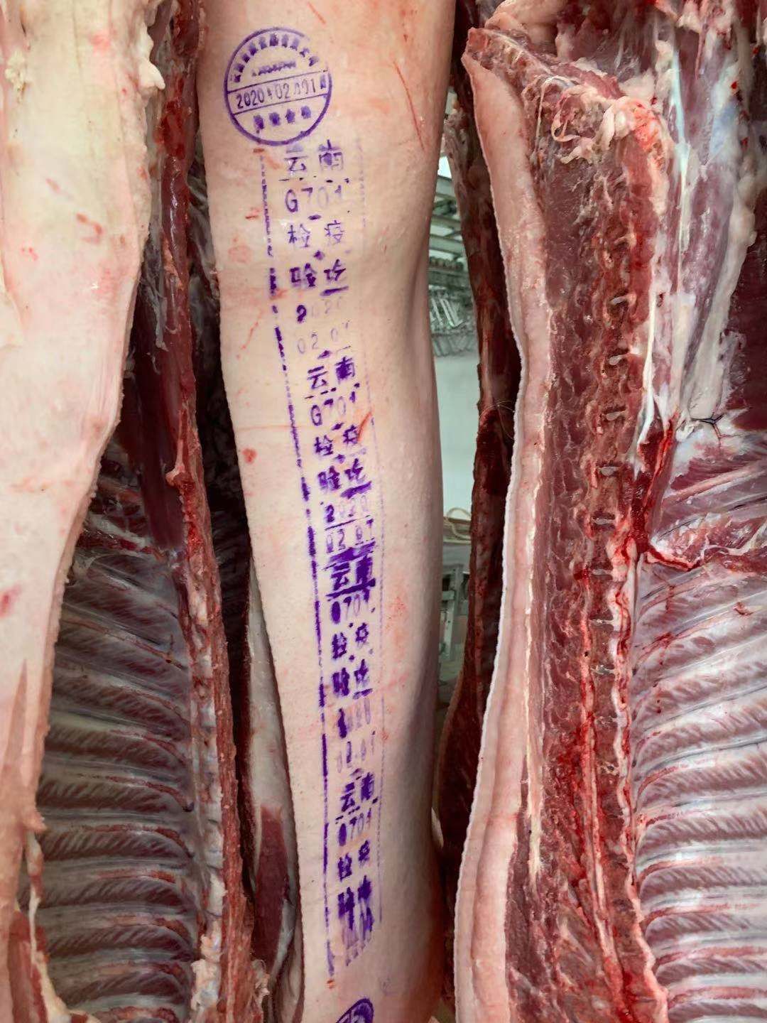 猪肉类 一级冷鲜白条