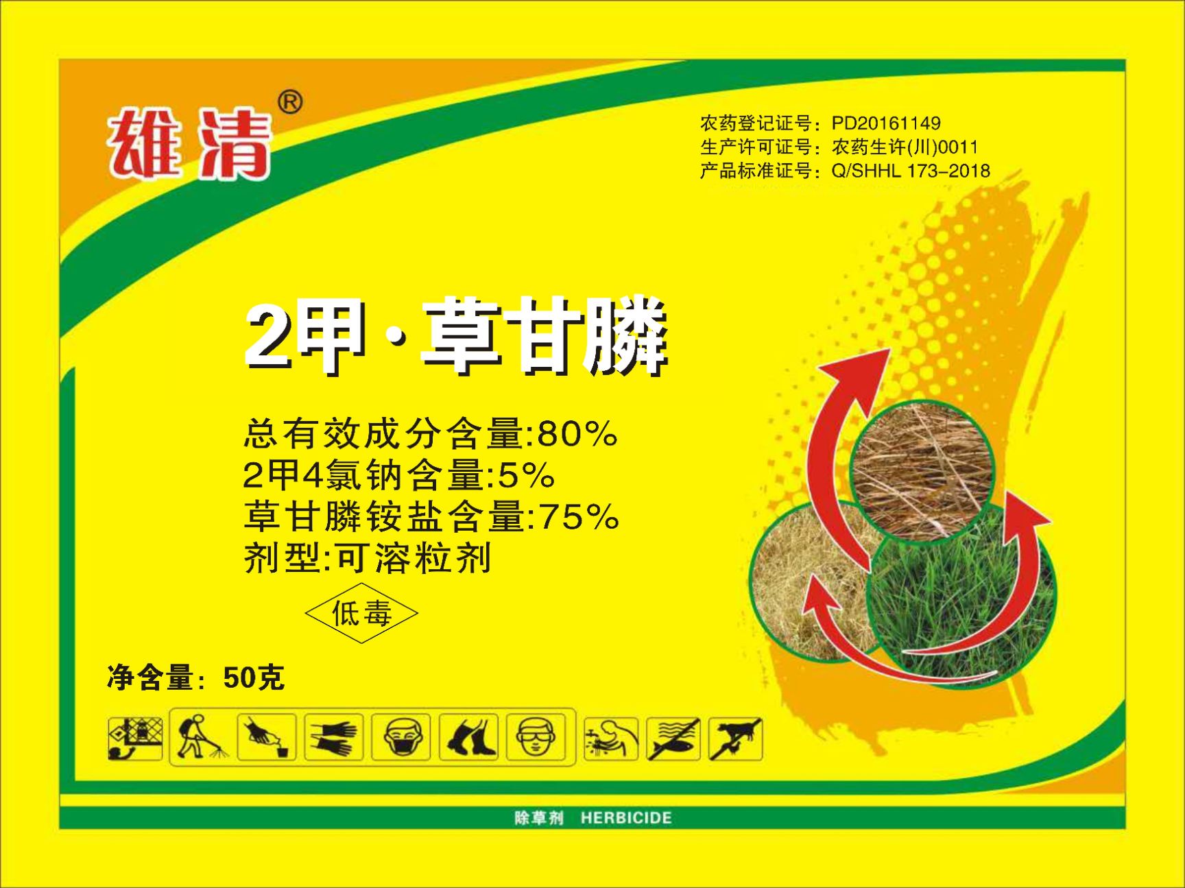 草甘膦 小龄节节草～笔管草克星