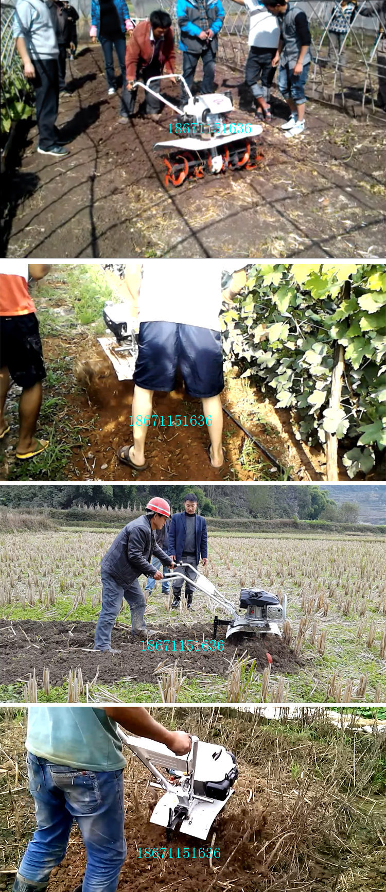 小白龙汽油耕种旋耕机微耕机小型多功能耕地机新式松土机农机配件