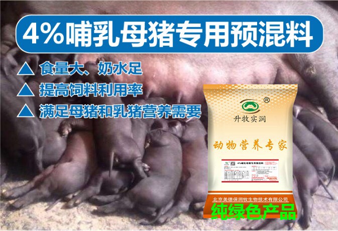 怀孕母猪饲料 4%繁殖母猪哺乳期母猪预混料提高产奶量母猪饲料