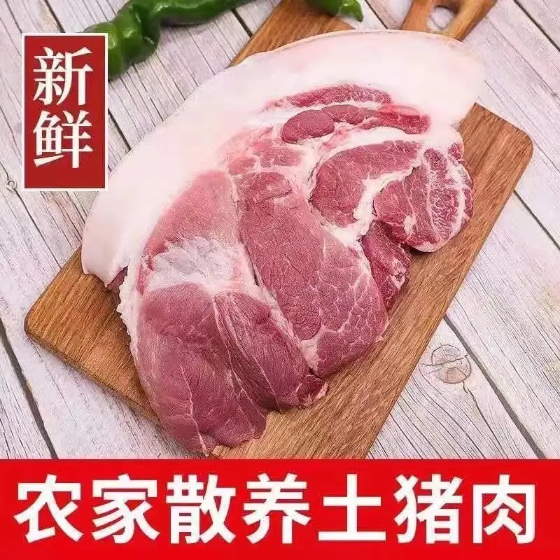 豬肉類 新鮮鄉下土豬前腿肉帶骨後腿肉豬肉批發冷凍發貨順豐速運