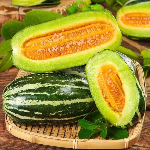 大荔县博洋9号甜瓜羊角蜜绿宝花蕾香瓜瓜甜瓜超甜脆瓜薄皮应季新鲜水果