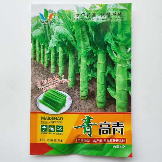 沭阳县莴笋种子青高青香莴笋种子青皮青肉长椭圆叶肉脆嫩临清香品浓