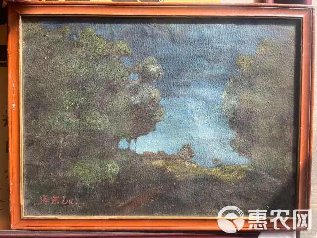 刘海粟先生油画作品，51*38cm，镜框，刘海粟，江苏武进