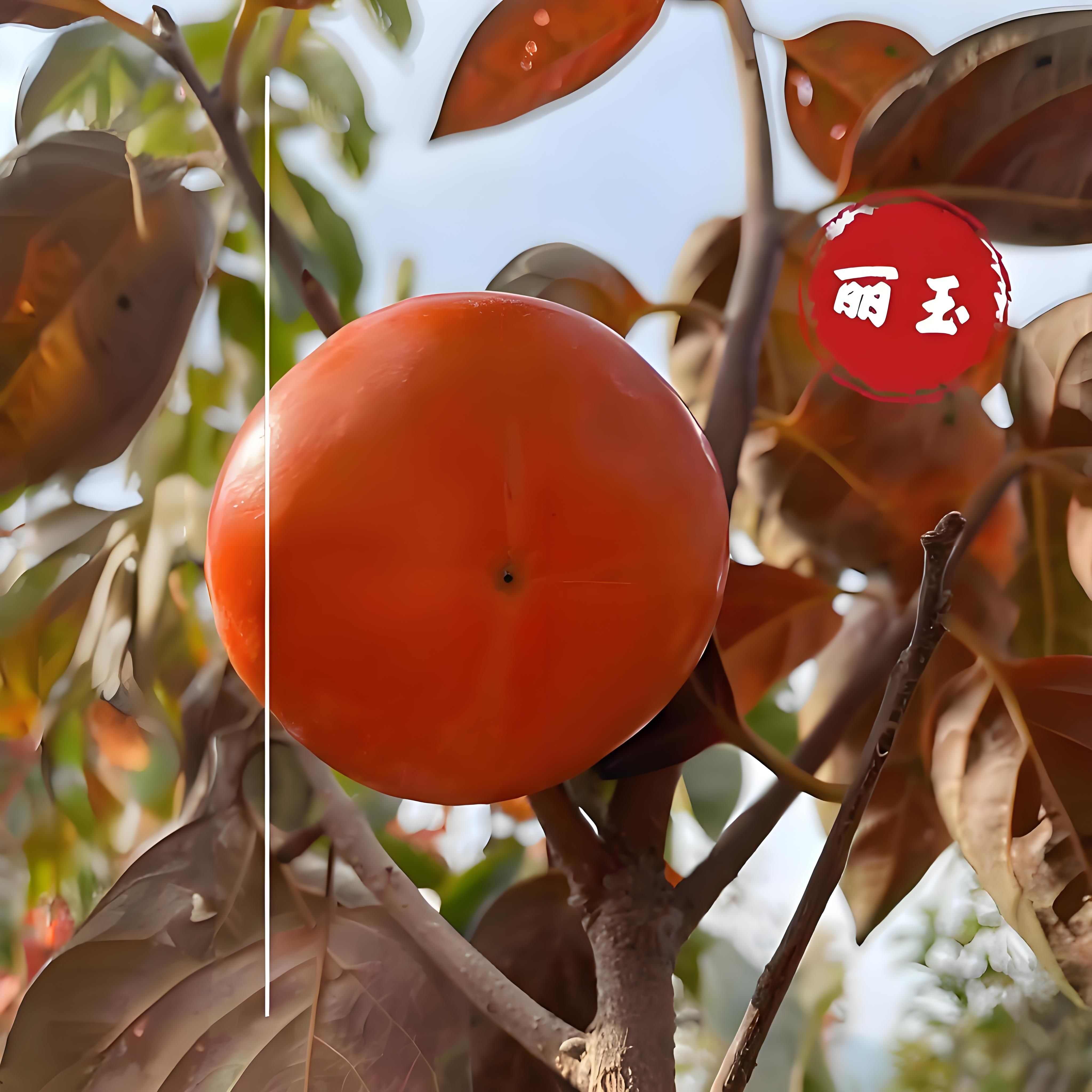 丽玉甜柿，果型端正，根系发达，基地现挖直发，保湿发货，