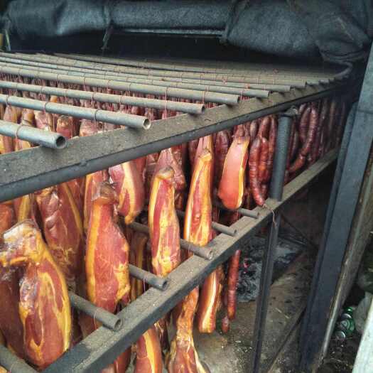 广安四川广安土猪腊肉二刀肉后腿腊肉柴火柏亚熏制，支持一件代发批发