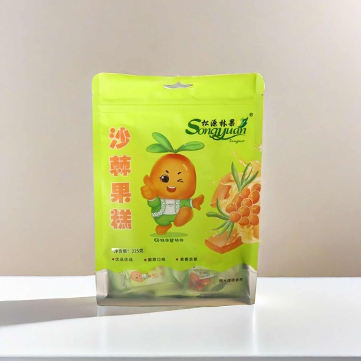 布尔津县沙棘果糕225g*30包松源林果 酸甜开胃零食