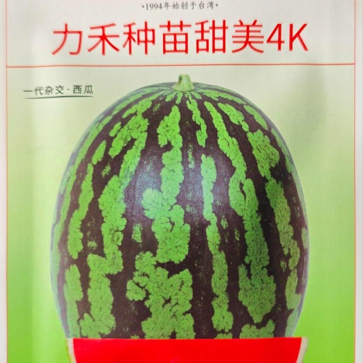 甜美4K西瓜种子椭圆甜脆耐储运 优选种植 精品西瓜种子