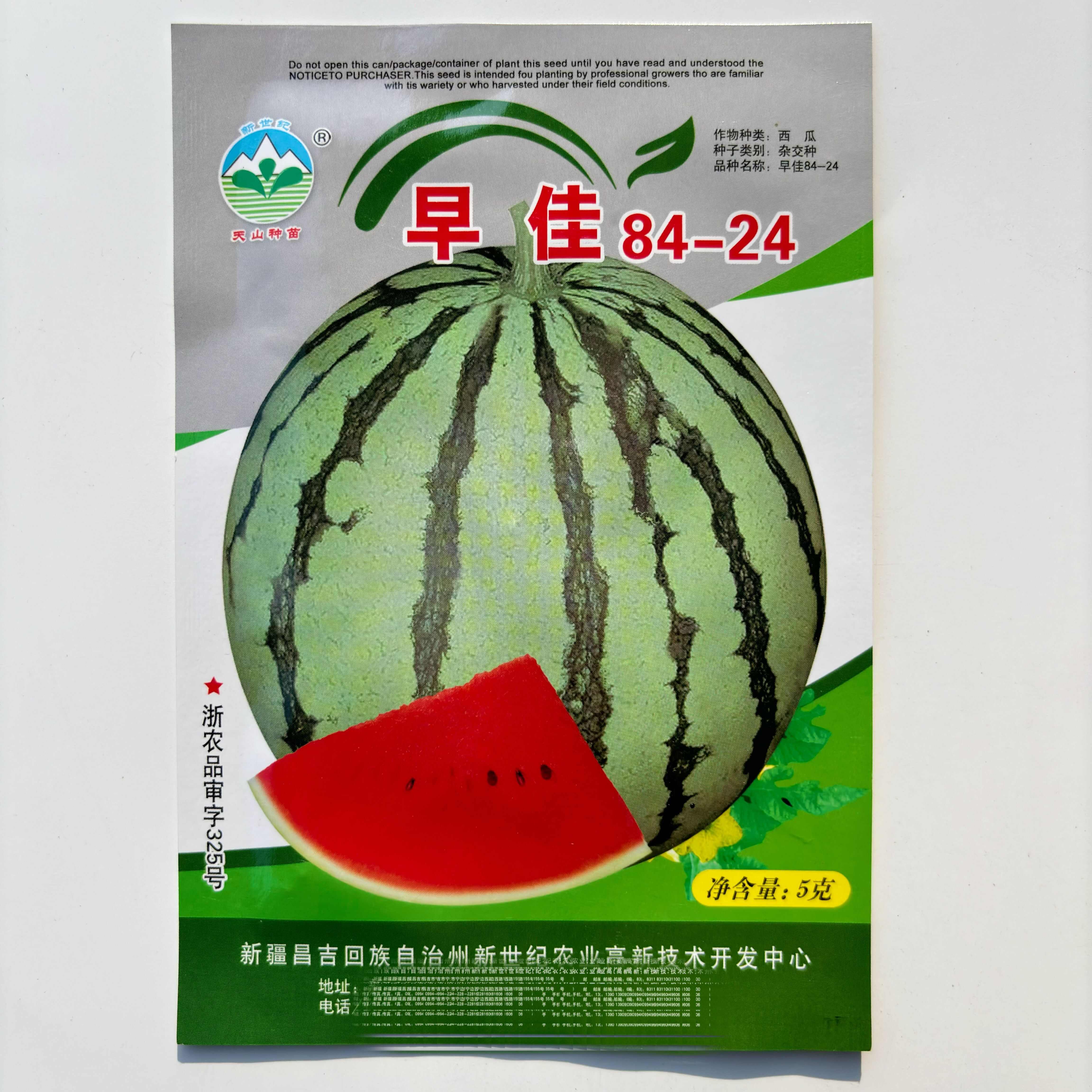 正宗新疆天山早佳8424西瓜种籽春秋季大棚基地8424西瓜籽