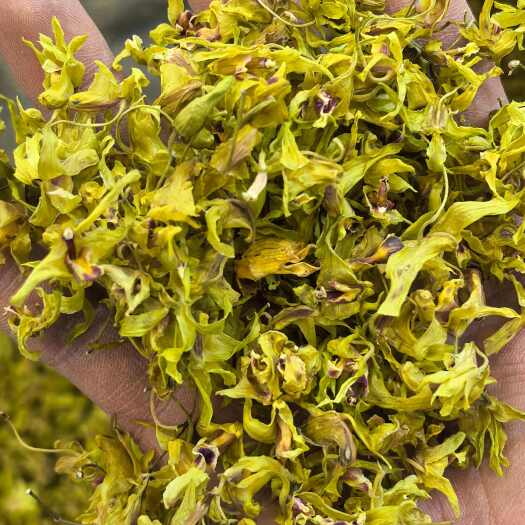 铁皮石斛花此花颜色鲜艳，无黑花死花、全干货