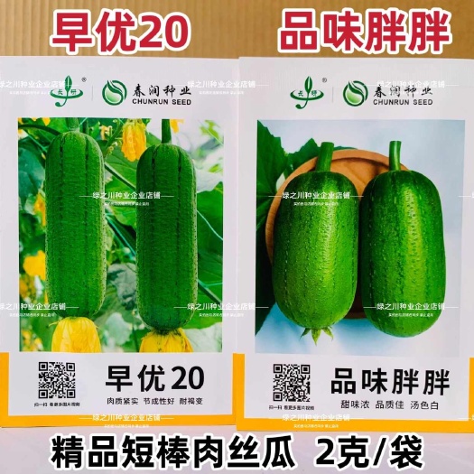 沭阳县春润丝瓜种子早优20肉丝瓜种子味香甜品味胖胖苹果丝瓜种子短棒