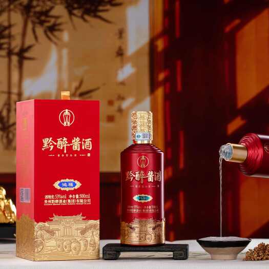 仁怀市贵州黔醉酱酒鸿福53度酱香型纯粮大曲坤沙白酒原箱整箱