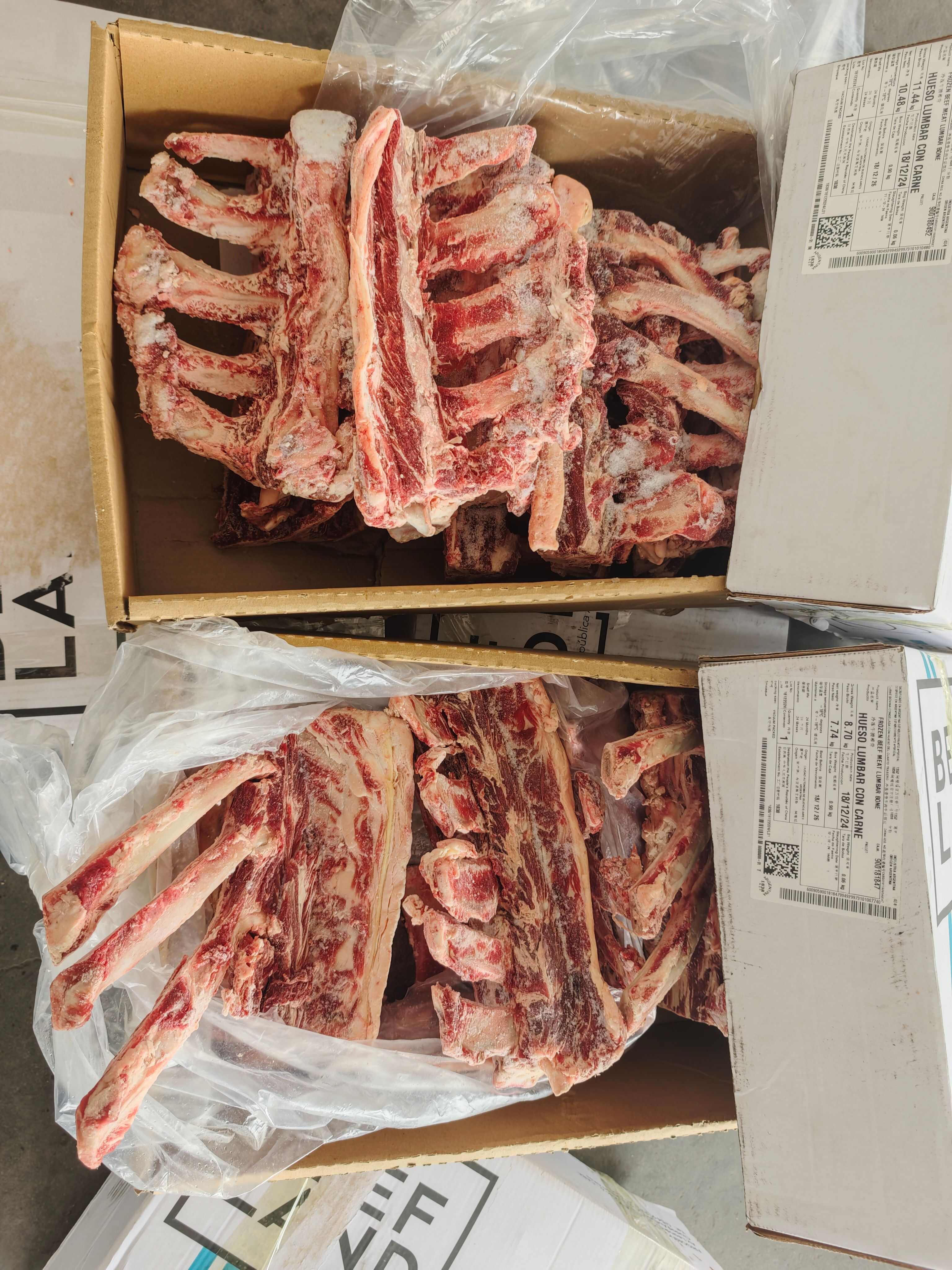 阿根廷腰椎骨牛杂骨电商专用好货价格便宜，全国批发适合牛骨大汤