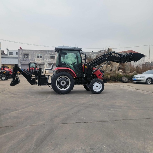 曲阜市1004拖拉机两头忙前装载机后挖掘机拖拉机改装农用建设多功能