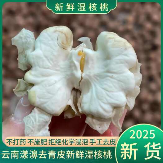 昆明新货云南新鲜核桃去皮新鲜湿核桃野生薄皮核桃
