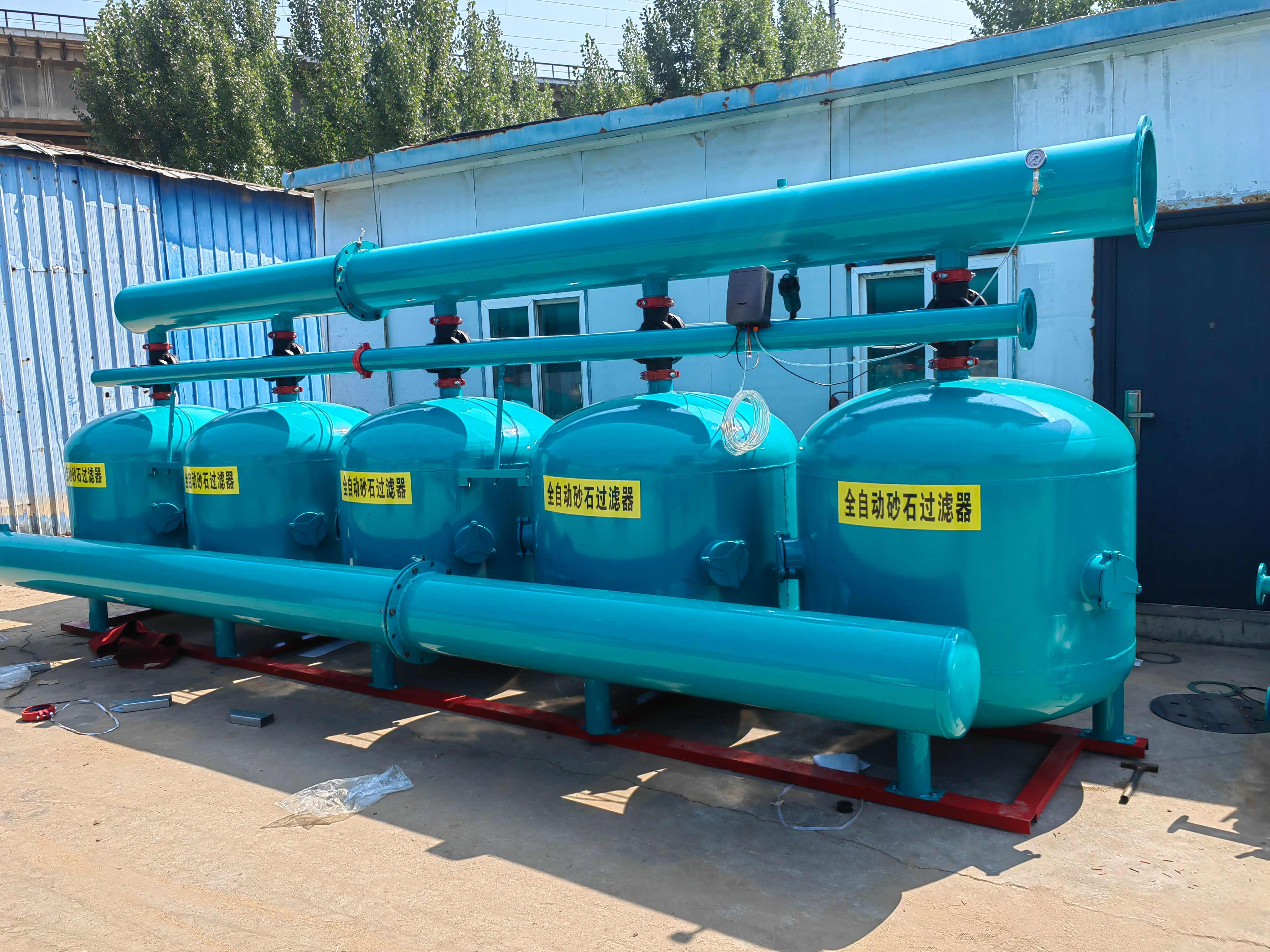 大型钢制双砂石过滤器