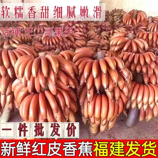 南靖县福建红美人香蕉美人蕉应季水果新鲜水果批发整箱.支持一件代发