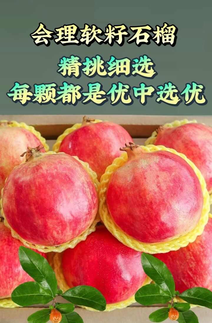 〖会理地理标志〗四川会理突尼斯软籽石榴产地直发礼盒装精品