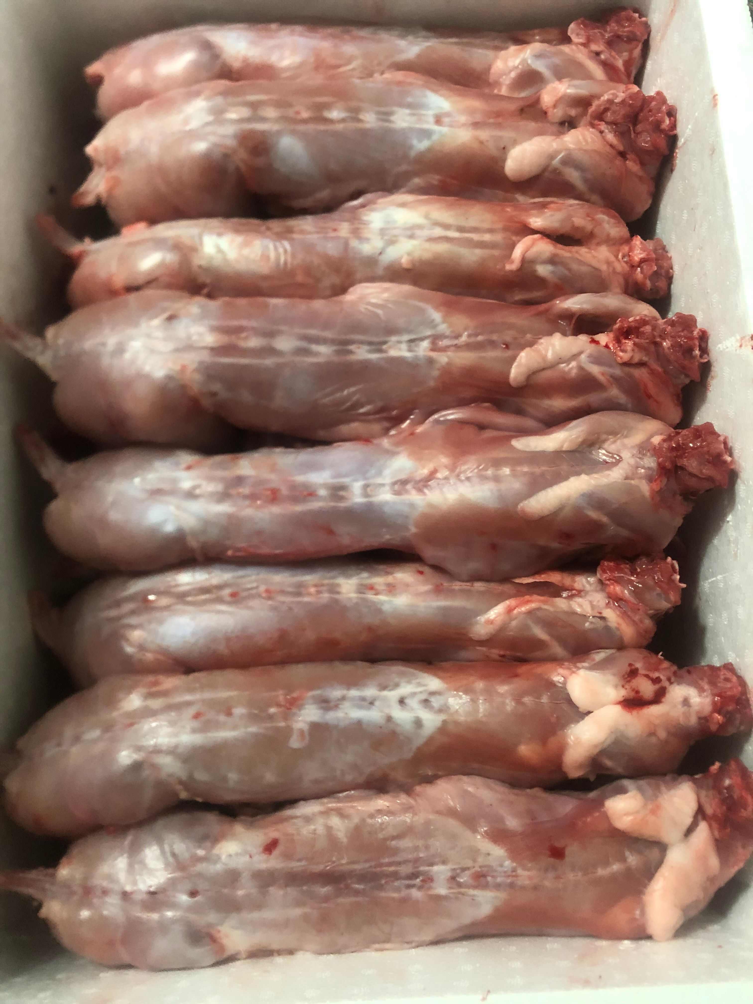 去头净膛白条兔