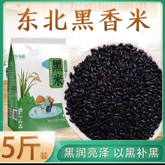 东北黑米新米杂粮香米煮粥优质五谷杂粮批发