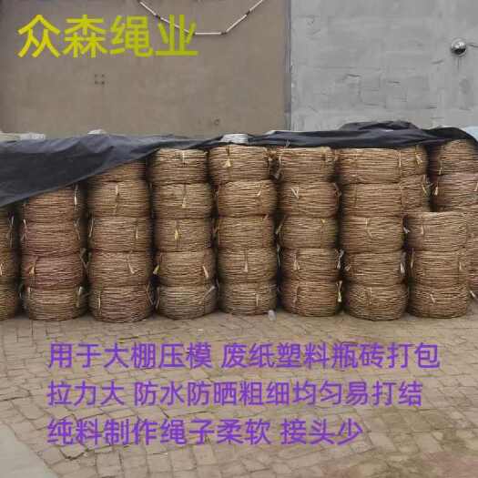 大城县塑料绳黄金绳废纸塑料瓶砖打包绳大棚压模绳