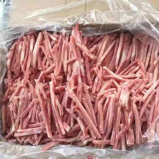 原切精肉丝，九块多一斤，比用前后腿肉划算颜色新鲜，条条均匀