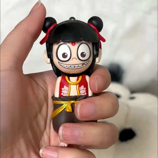 按压变脸哪吒玩具摆件挂件