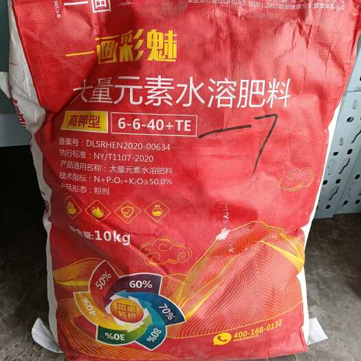 柘城县大量元素水溶肥高钾6-6-40+TE