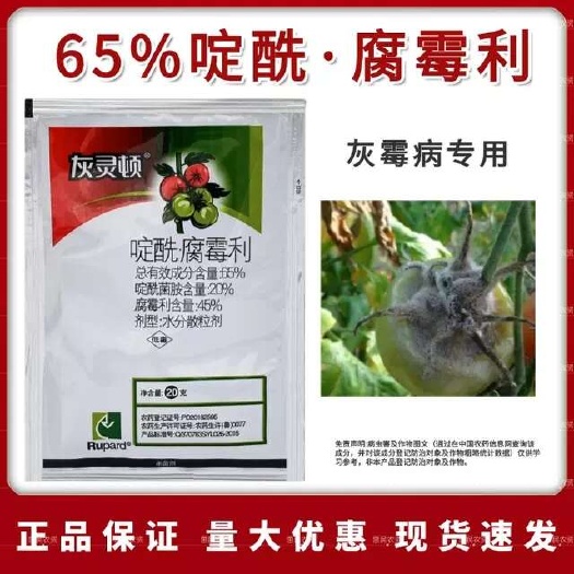 鄄城县灰灵顿65%啶酰菌胺腐霉利番茄灰霉病灰霉病专用药农药杀菌剂