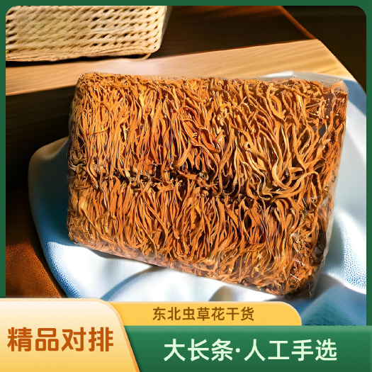 沈阳东北虫草花精品对排2斤/袋农户人工手选干货无硫大长条产地直供