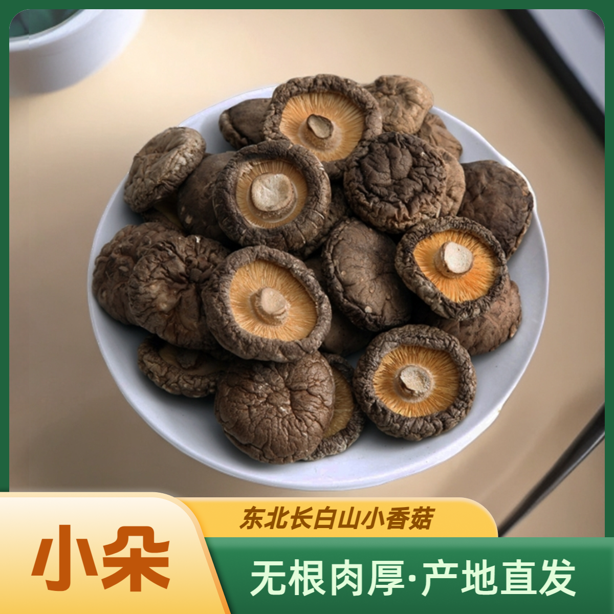 东北小香菇干货3cm长白山椴木香菇精品金钱菇手选冬菇肉厚无根