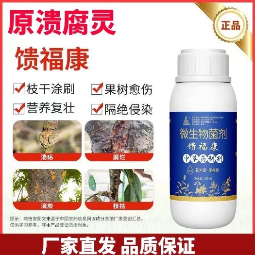 溃腐康果树杀菌剂溃腐灵桃树流胶病柑橘猕猴桃溃疡树脂腐烂病干腐