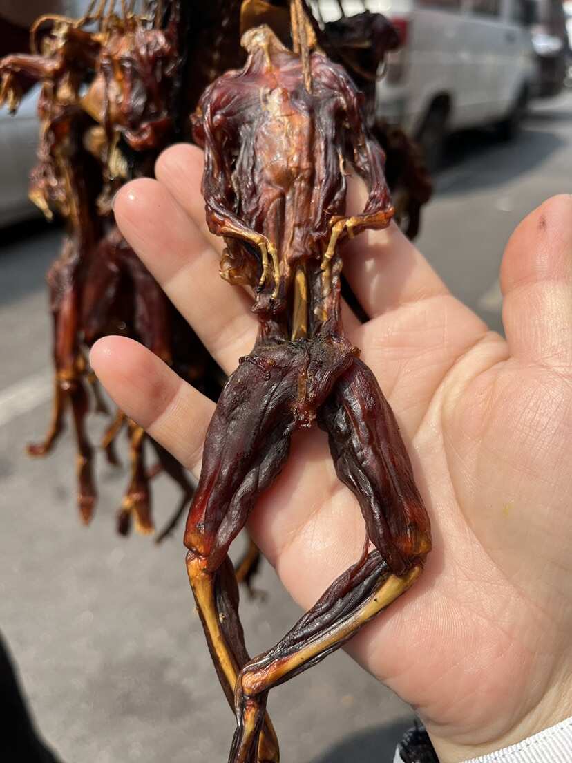 农家柴火炭熏牛蛙腊牛蛙牛蛙干