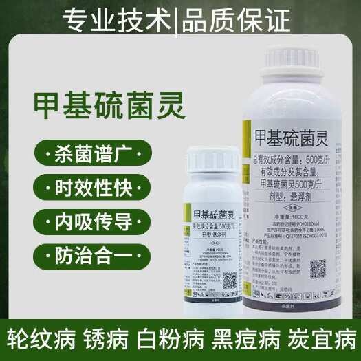 甲基硫菌灵甲托白粉病霜霉病叶斑病赤霉病炭疽病灰霉病农药杀菌剂