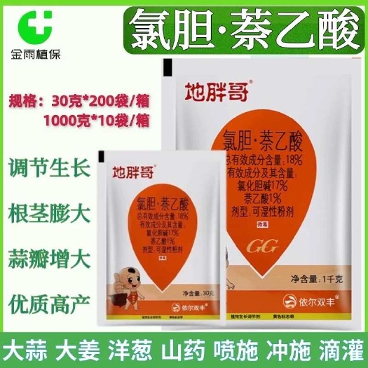 滨州地胖哥18%氯胆萘乙酸氯化胆碱根茎膨大姜蒜山药洋葱调节生长剂