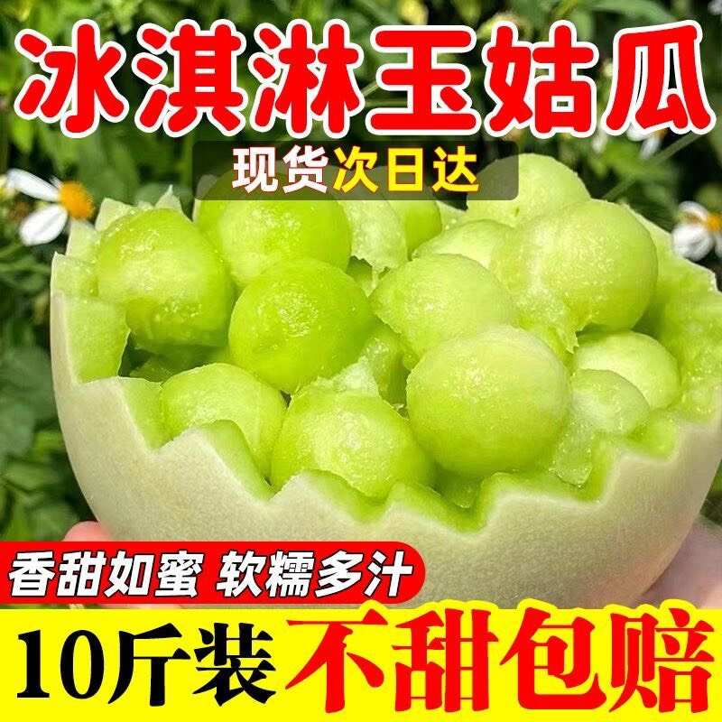 海南玉菇甜瓜当季新鲜水果香瓜脆甜冰淇淋蜜瓜批发