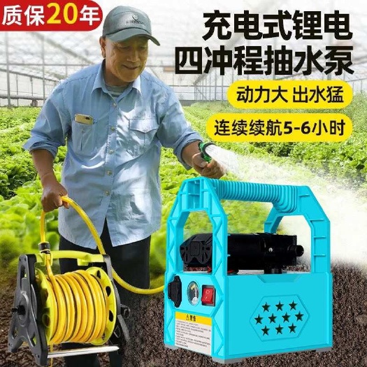 广州锂电小型菜地充电式抽水泵浇菜浇水浇地农用家用灌溉抽水机