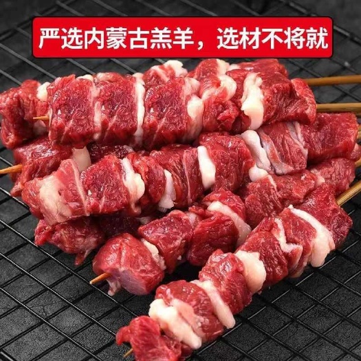 内蒙古风味羊肉串半成品烧烤食材调理羊肉串牛肉串鸭肉食材批发