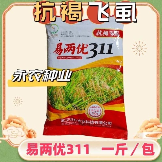 祁阳市国审抗褐飞虱水稻种子 易两优311籼型杂交稻耐热性强产量高米