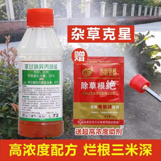 晋州市强力除草剂烂根灭草剂斩草除根荒地果园专用除草剂草甘膦批发