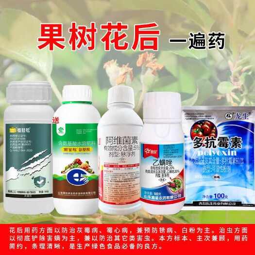 诸城市果树谢花后农药套餐组合只杀虫不伤花农用苹果树桃树通用