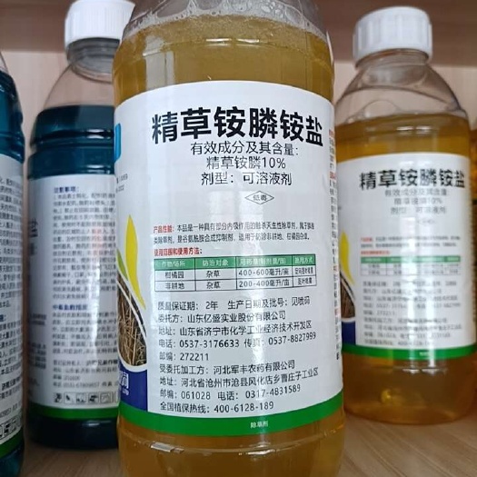 兰陵县正品精草铵膦铵盐果园荒地行间除草剂一扫光牛筋草恶性杂草小飞蓬
