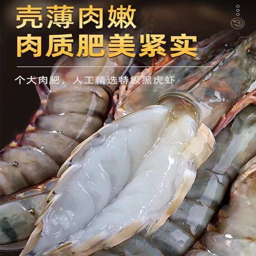 黑虎虾大虾鲜活虾子大号黑虎虾斑节虾海鲜水大虾海洋虾对虾基围虾