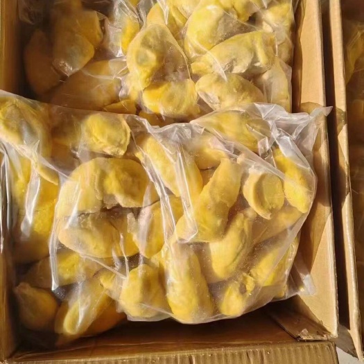 清远5A泰国金枕榴莲鲜果肉，广州晟元源头直供批发。树熟，香甜软糯
